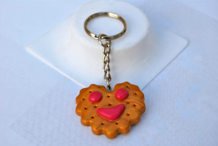 porte clés BN coeur fraise