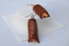boucles d'oreilles chocolat croqué