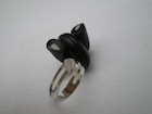 Bague torsade réglisse