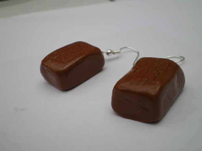 Boucles d'oreilles caramel