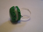 Bague macaron vert