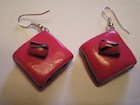 boucles d'oreilles réglisse fraise