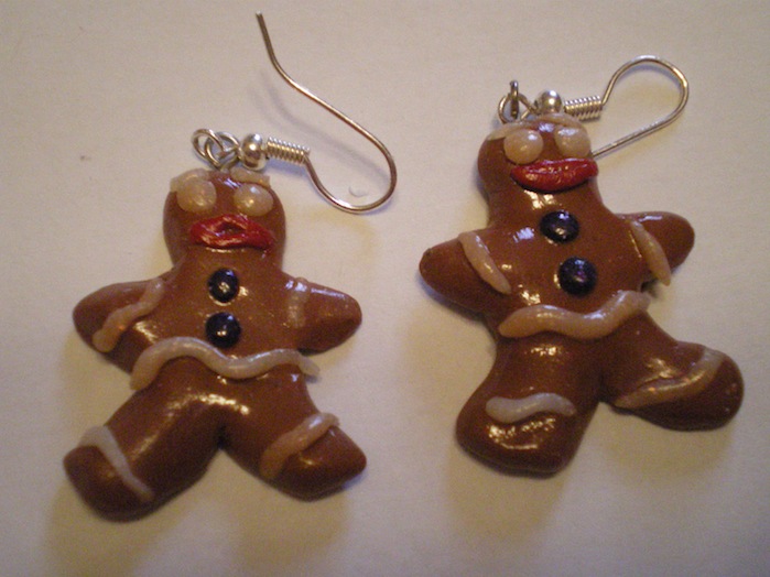 boucles d'oreilles monsieur pain d'épice
