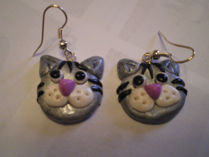 boucles d'oreilles chat