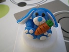 pendentif lapin bleu
