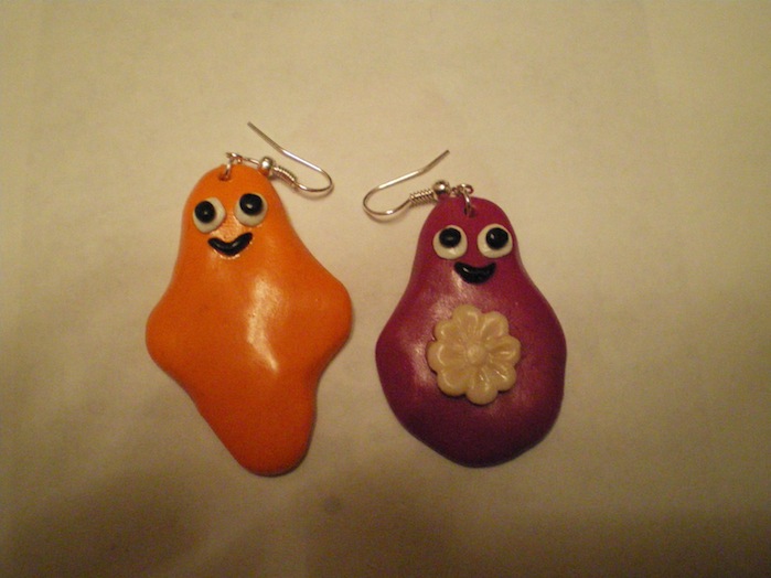 boucles d'oreilles barbe a papa