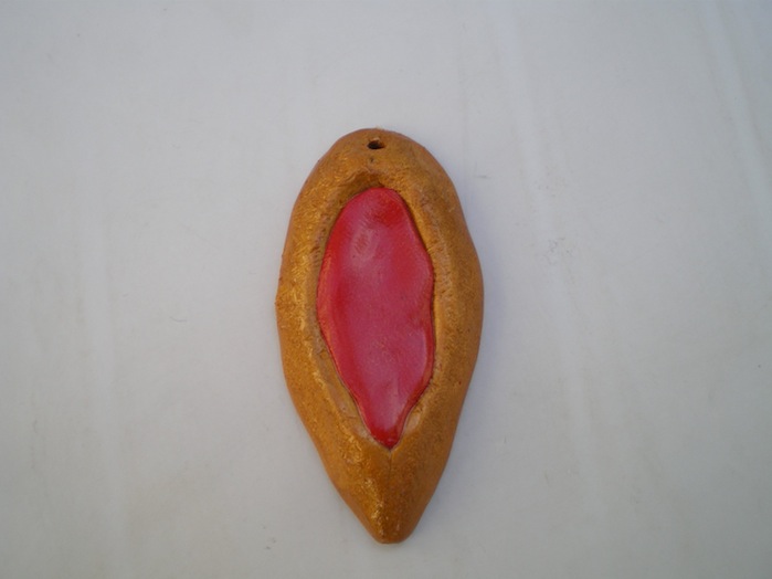 Pendentif barquette fraise