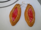 Boucles d'oreilles barquette fraise