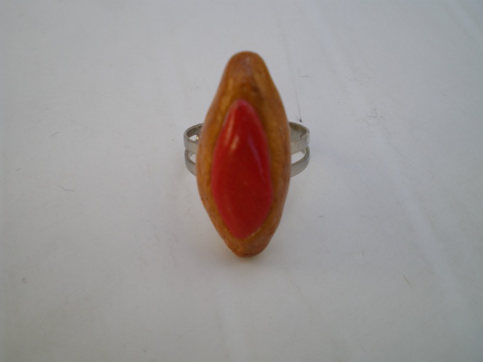 Bague barquette fraise