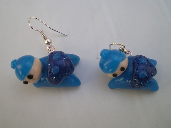 Boucles d'oreilles baby blue