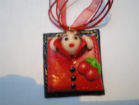 Pendentif bébé pocket rouge