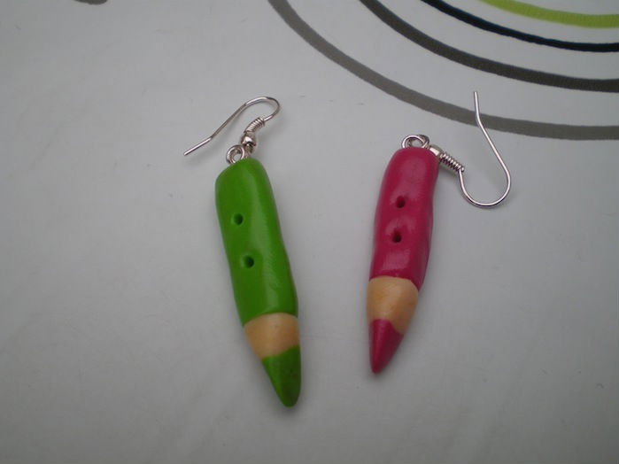 Boucles d'oreilles crayons